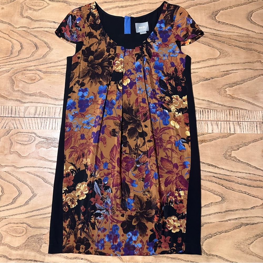 ANTHROPOLOGIE ~MAEVE ‘Pintura’ floral silk shift dress Size XXS EUC! Cap Sleeves